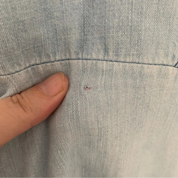 Old Navy Cotton Blue Chambray Mini Summer Dress XL - Picture 11 of 13